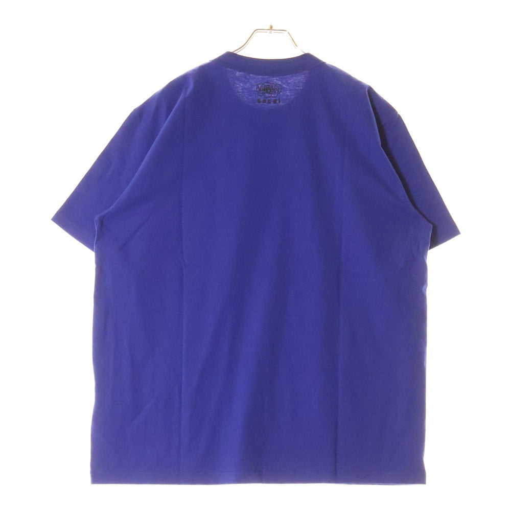 Sacai(サカイ) 21SS ERIC HAZE T-SHIRT エリックヘイズ ロゴプリント クルーネック 半袖Tシャツ カットソー ブルー 21-0306S