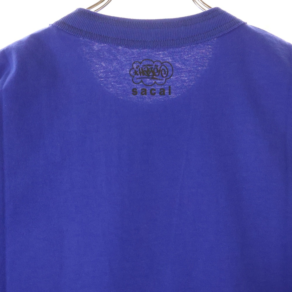 Sacai(サカイ) 21SS ERIC HAZE T-SHIRT エリックヘイズ ロゴプリント クルーネック 半袖Tシャツ カットソー ブルー 21-0306S