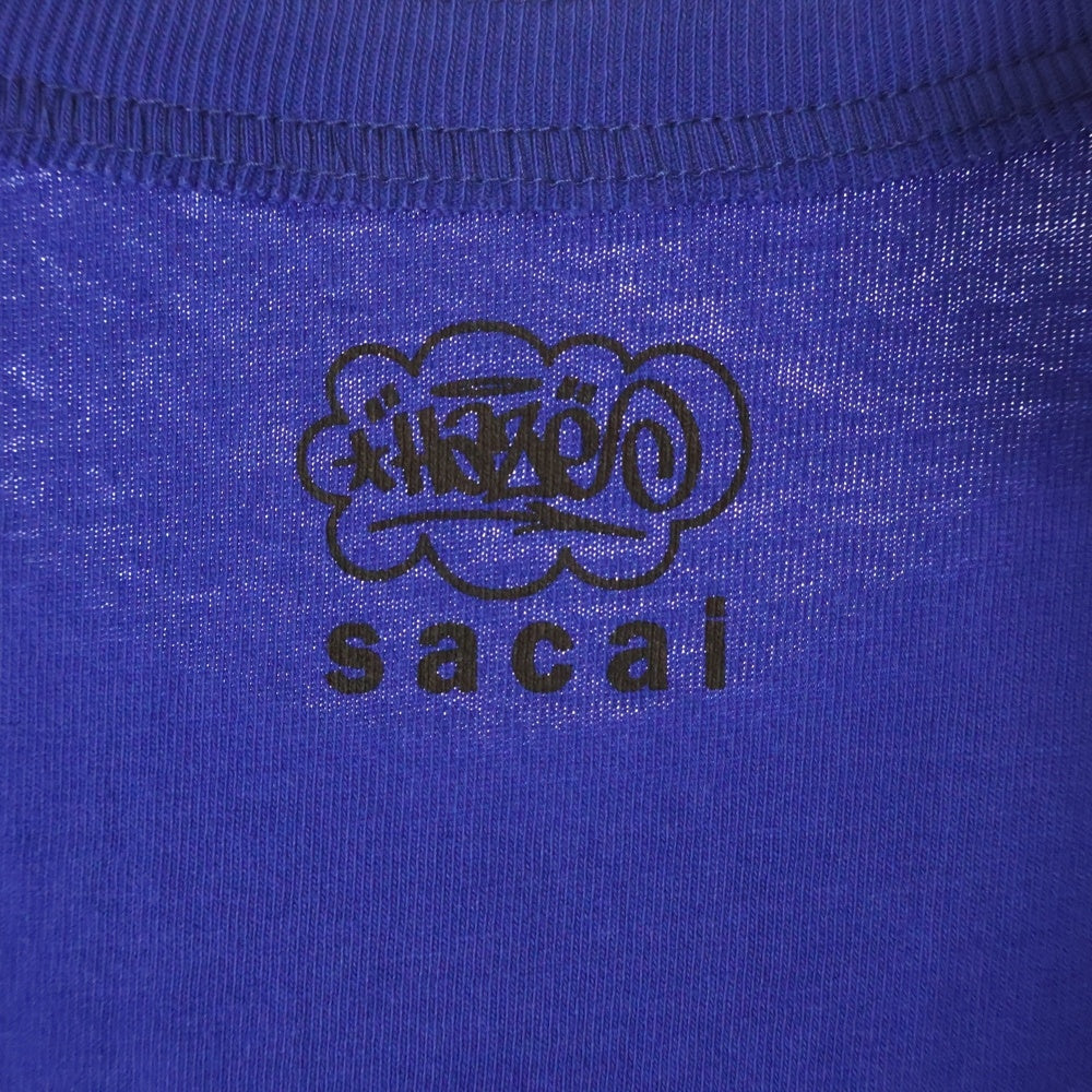 Sacai(サカイ) 21SS ERIC HAZE T-SHIRT エリックヘイズ ロゴプリント クルーネック 半袖Tシャツ カットソー ブルー 21-0306S