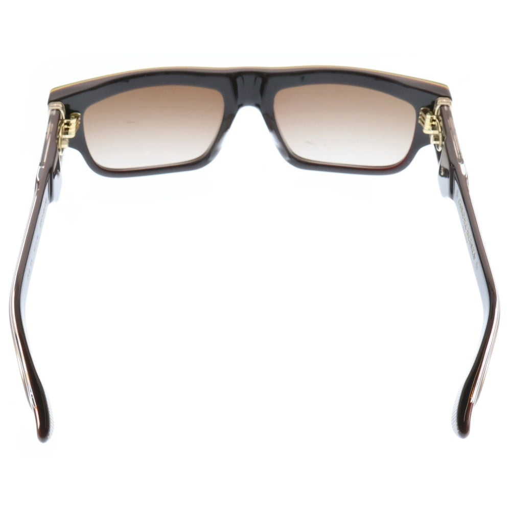 CHROME HEARTS(クロムハーツ) GIRTH QUAKE クロスモチーフ スクエアフレーム サングラス メガネ 眼鏡 ブラウン/ゴールド