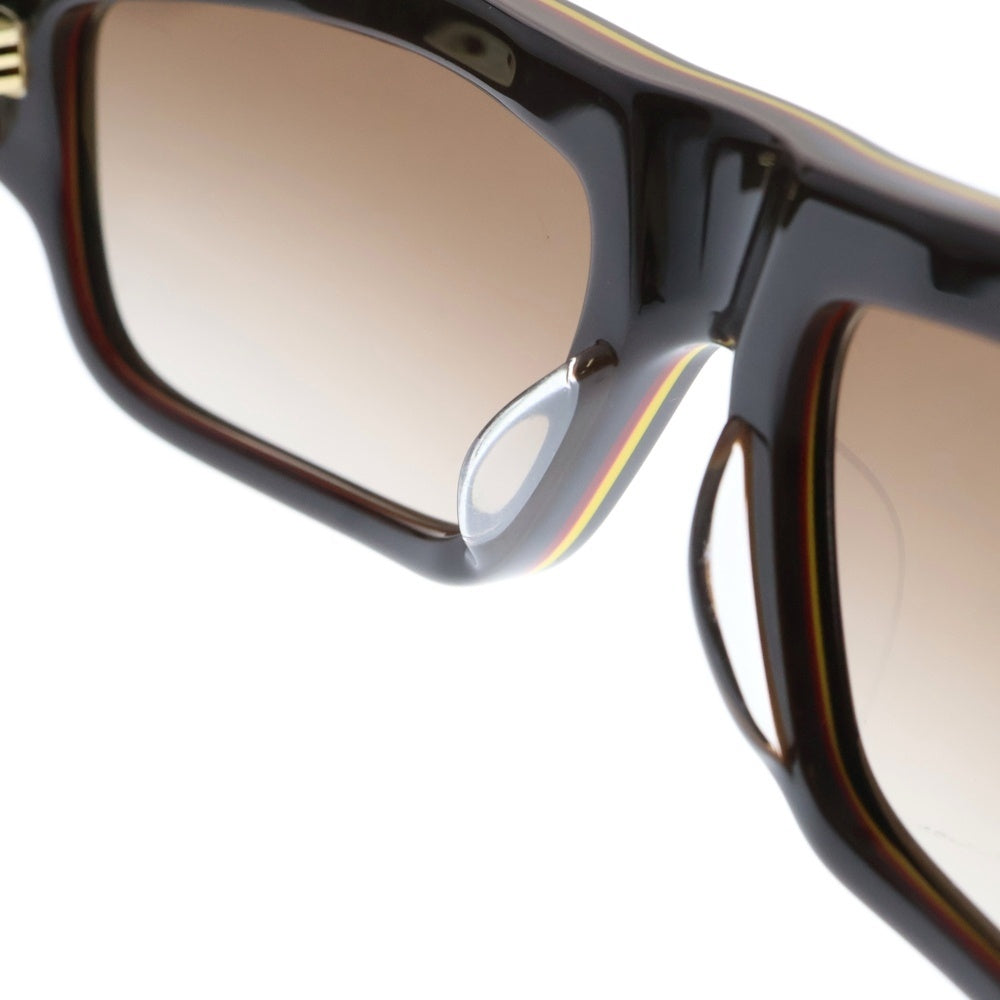 CHROME HEARTS(クロムハーツ) GIRTH QUAKE クロスモチーフ スクエアフレーム サングラス メガネ 眼鏡 ブラウン/ゴールド