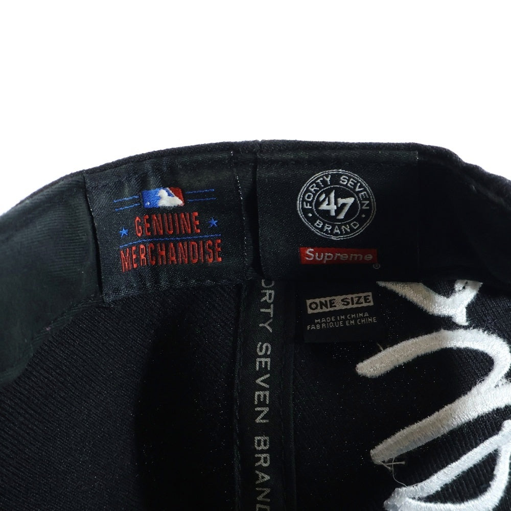 SUPREME(シュプリーム) 15SS New York Yankees 47 Brand SNAPBACK Cap ニューヨーク ヤンキース スナップバック ベースボールキャップ ブラック
