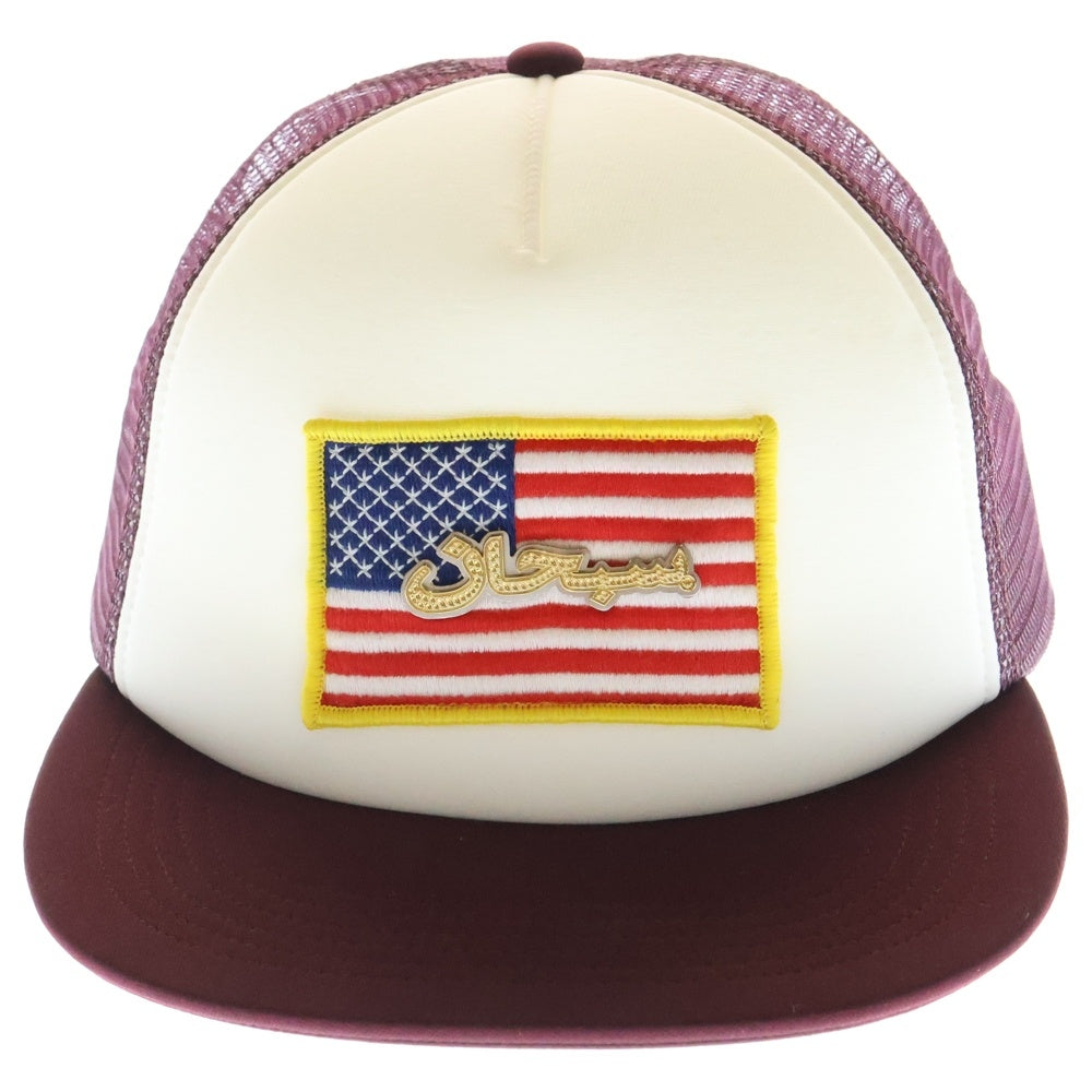 SUPREME(シュプリーム) 23SS Name Plate Mesh Back 5-Panel Cap ネーム プレート 5パネル メッシュキャップ レッド