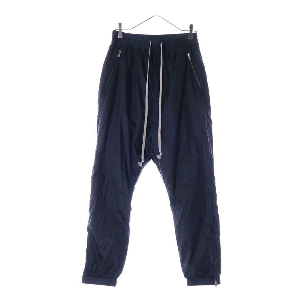 Rick Owens(リックオウエンス) 18AW NYLON DRAWSTRING TRACK PANTS ナイロン サイドジップ ドローストリング トラックパンツ ブラック RU18F1388-EV