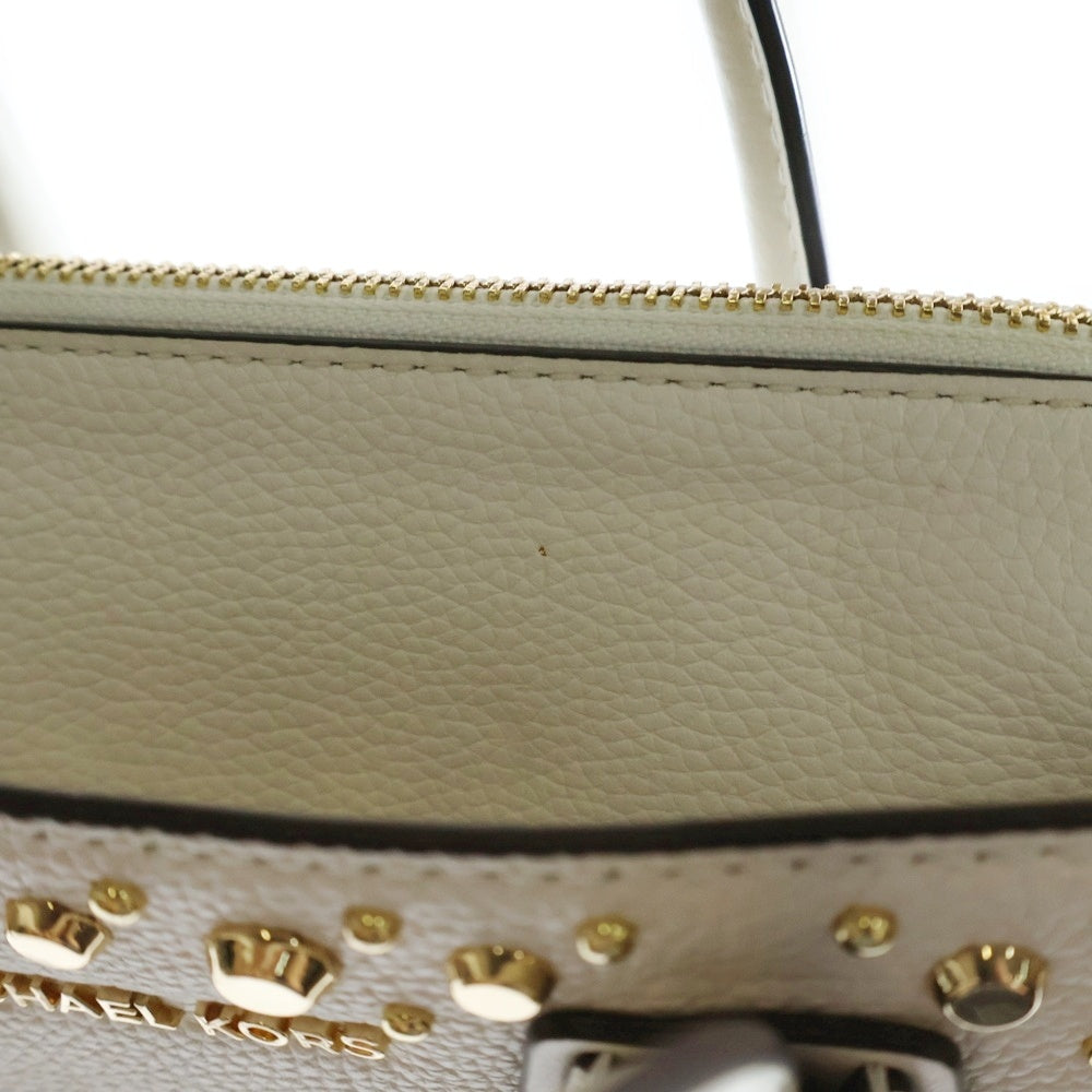 MICHAEL KORS(マイケルコース) 2WAY スタッズデザイン ショルダー ハンドバッグ レディース ホワイト 30T0GM9S1L