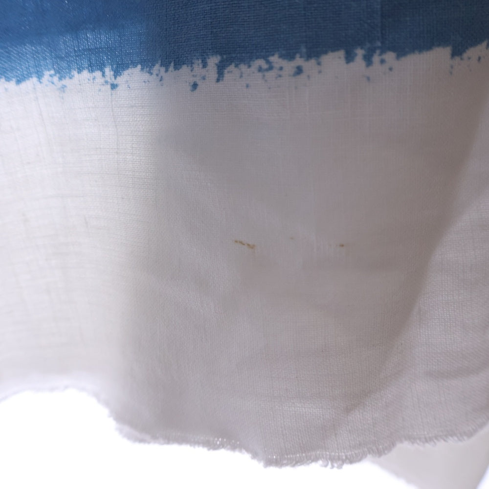 mina perhonen(ミナぺルホネン) グラデーション ドット ノースリーブ Vネックリネンワンピース レディース ダークグレー/ブルー Ms3436