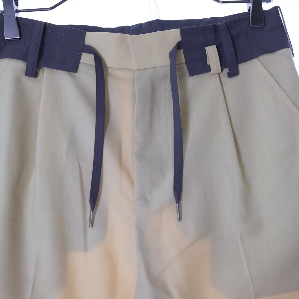 Sacai(サカイ) 22AW ドローストリング テーラードパンツ ベージュ 22-02811M