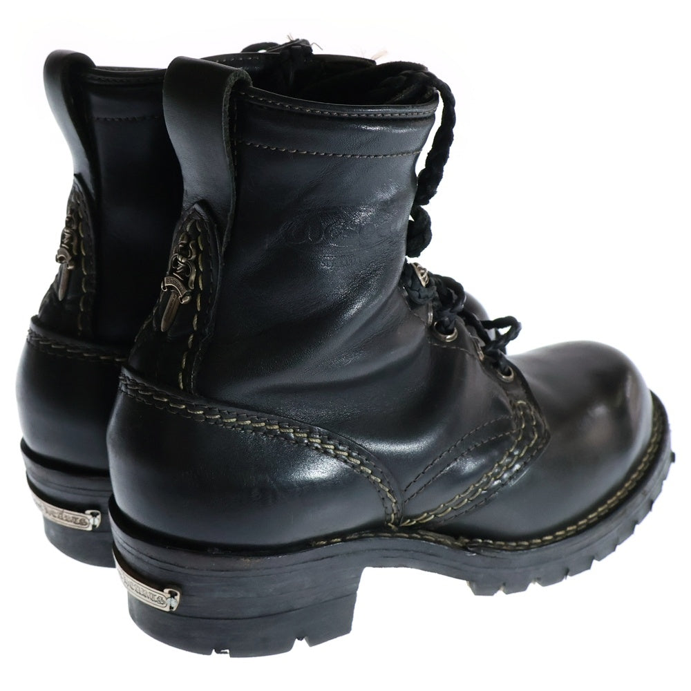 CHROME HEARTS(クロムハーツ) ×WESCO JOBMASTER ウェスコ ジョブマスター レザーブレード レースアップ ブーツ ブラック