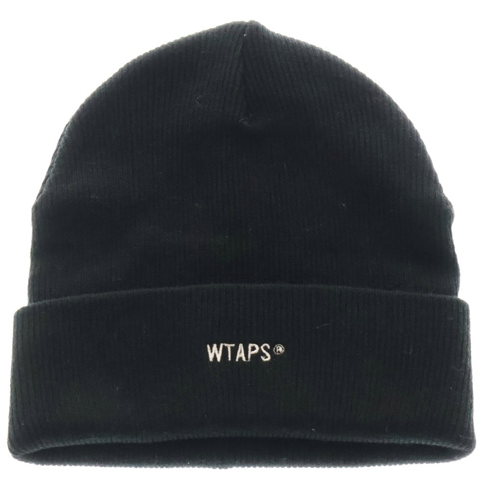 WTAPS(ダブルタップス) ロゴエンブロイダリー アクリル ニットキャップ ブラック 212MADT-HT01