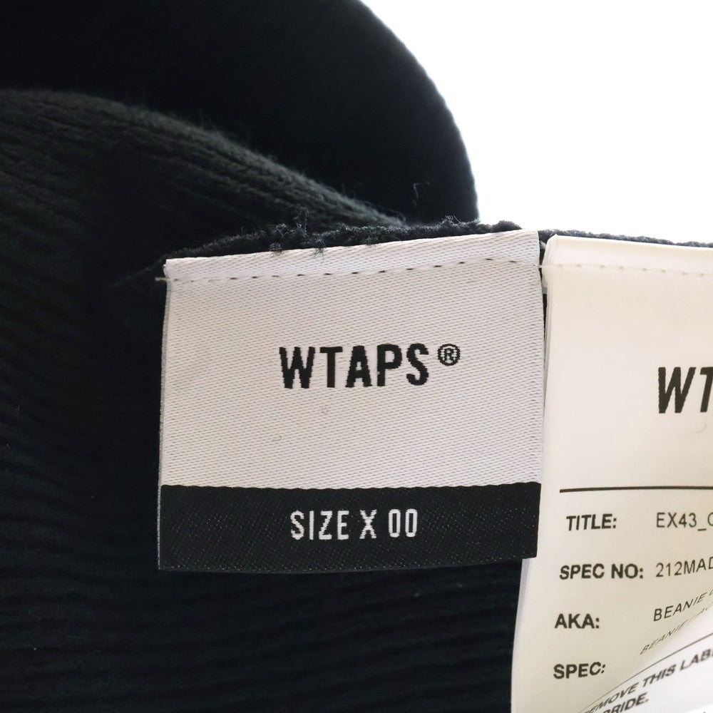 WTAPS(ダブルタップス) ロゴエンブロイダリー アクリル ニットキャップ ブラック 212MADT-HT01