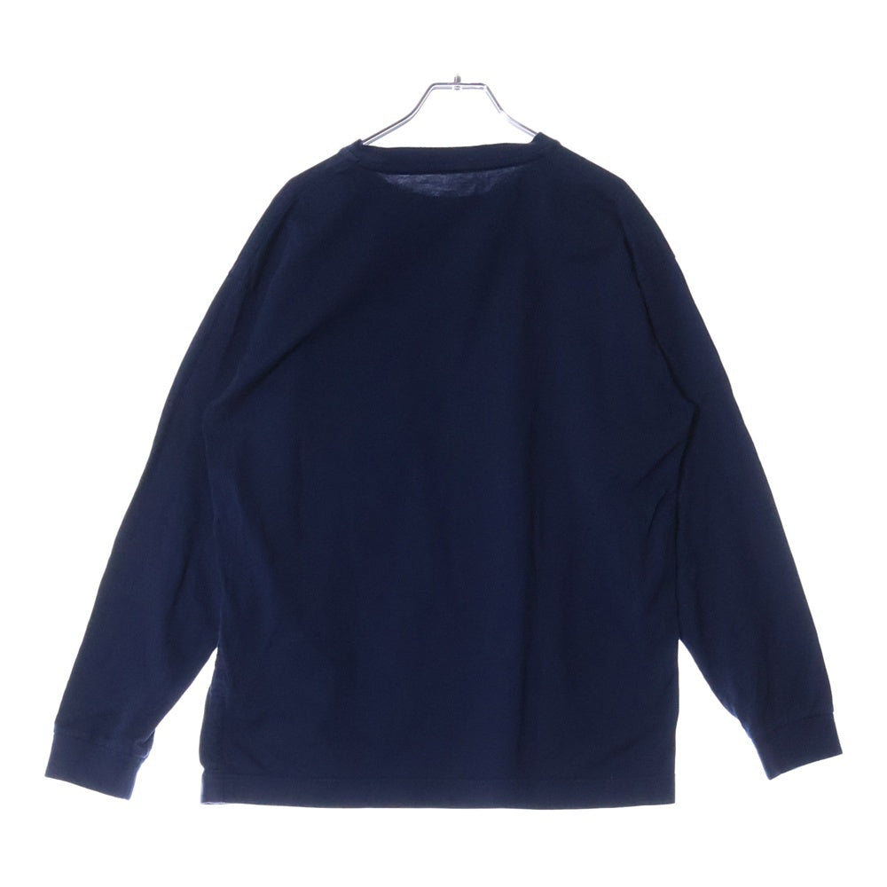 SH(エスエイチ) L/S T-SHIRT ポケット クルーネック 長袖Tシャツ カットソー ネイビー SH-LSCN-001