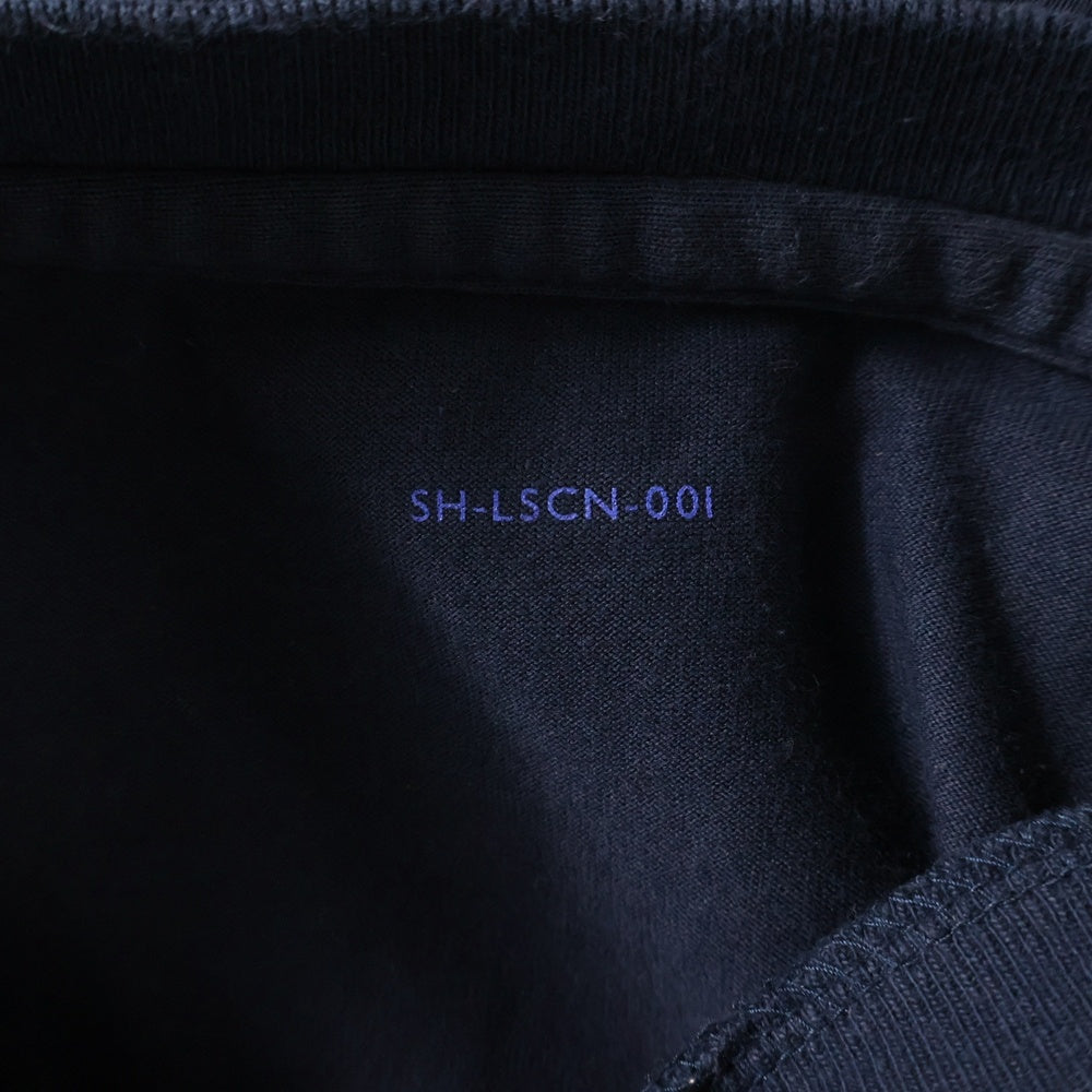 SH(エスエイチ) L/S T-SHIRT ポケット クルーネック 長袖Tシャツ カットソー ネイビー SH-LSCN-001