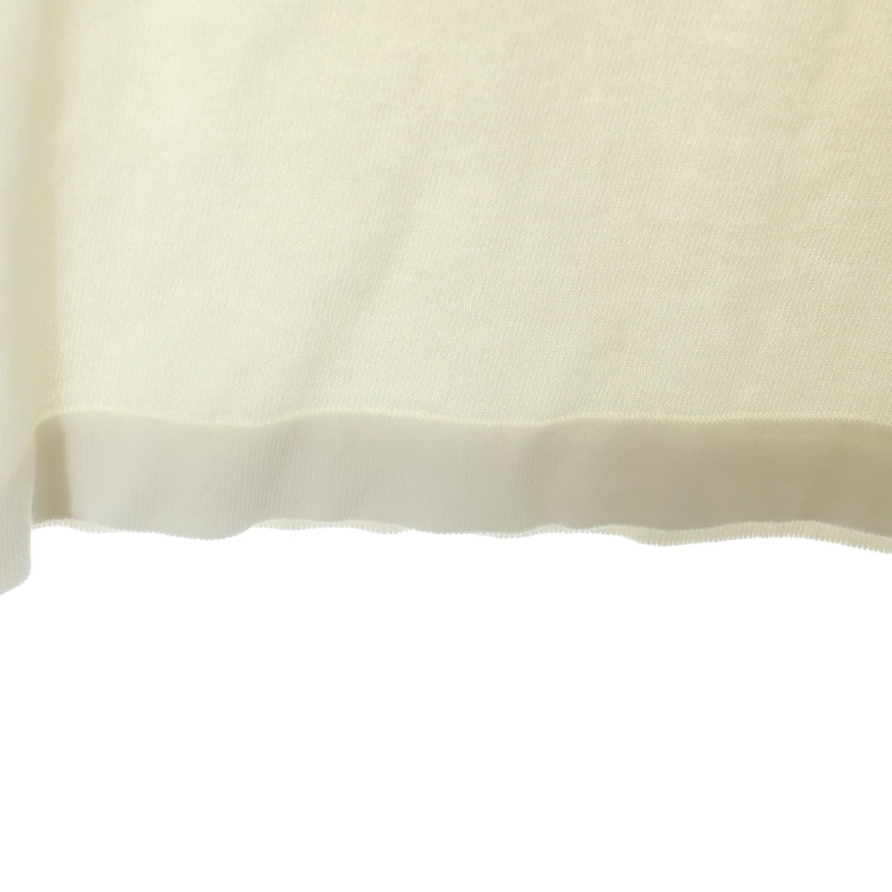 AURALEE(オーラリー) 19SS SUPER HARD TWIST KNIT BIG SLIT TEE スーパーハードツイストニット ビッグスリットTシャツ 半袖カットソー ホワイト A9ST04HT