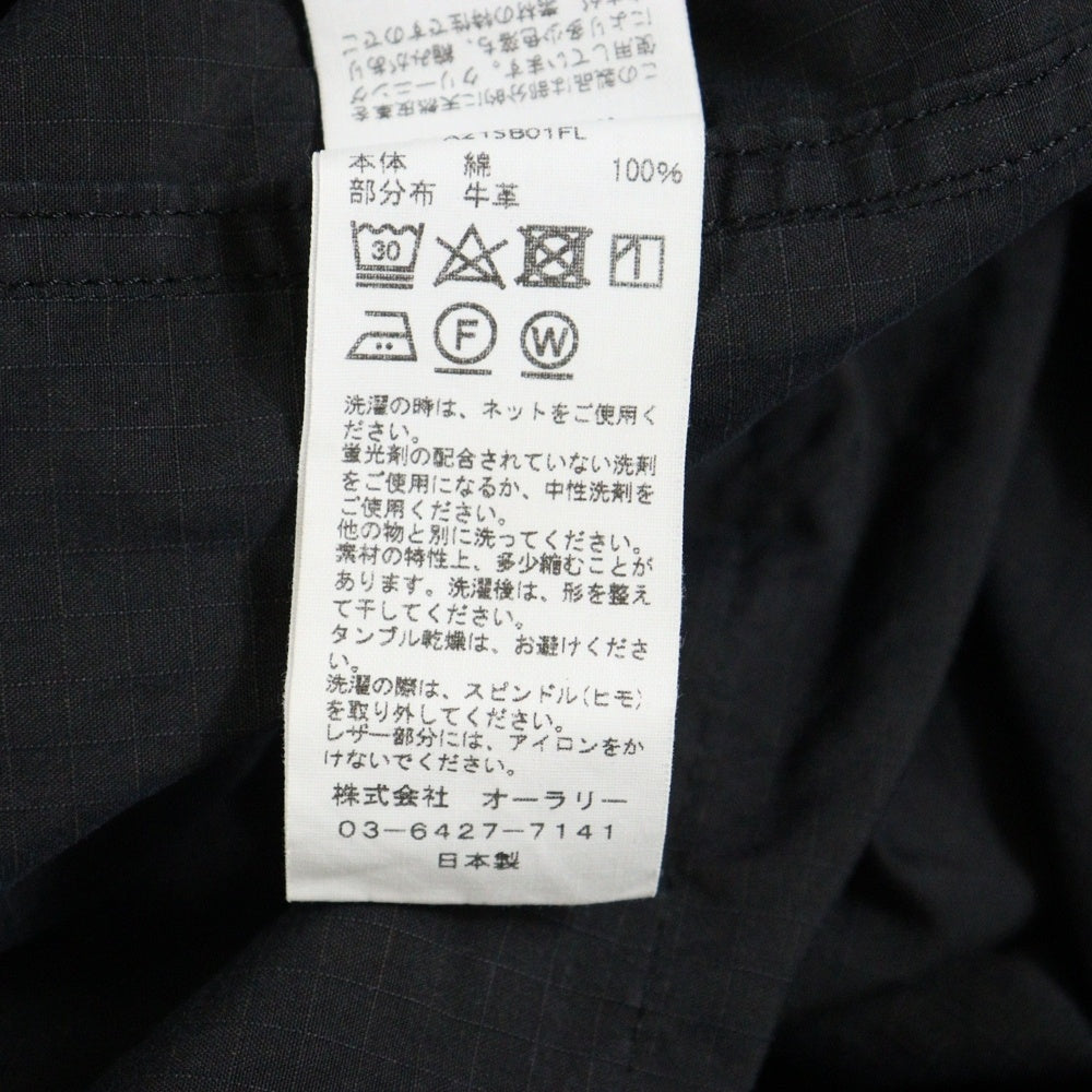 AURALEE(オーラリー) 21SS WASHED FINX RIPSTOP CHAMBRAY BIG FIELD BLOUSON フィンクスコットン リップストップシャンブレー ビッグフィールド ジャケット A21SB01FL