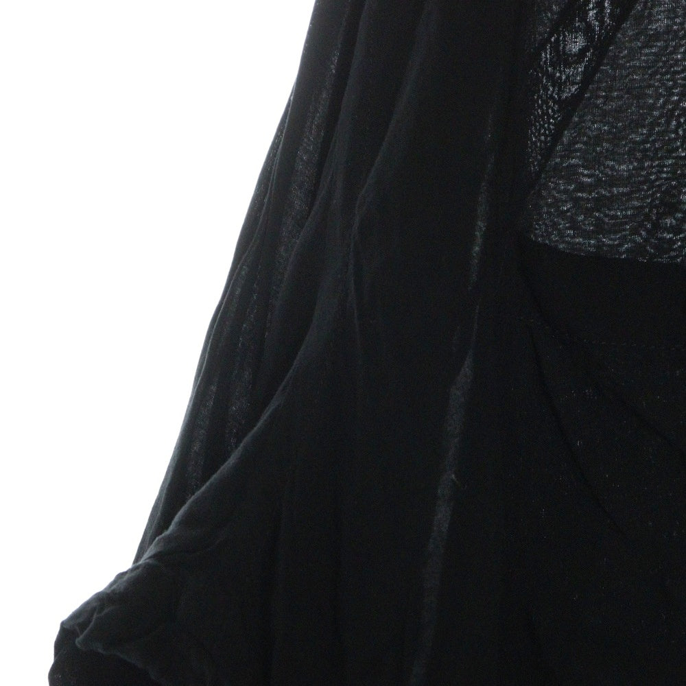 Yohji Yamamoto POUR HOMME(ヨウジヤマモト プールオム) 20SS レーヨン シアー ロング 長袖シャツ ブラック HN-B09-201