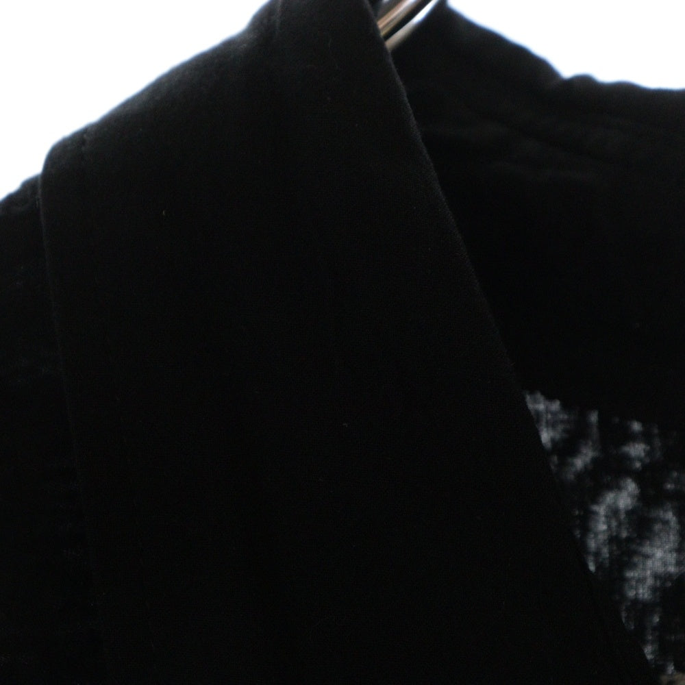 Yohji Yamamoto POUR HOMME(ヨウジヤマモト プールオム) 20SS レーヨン シアー ロング 長袖シャツ ブラック HN-B09-201