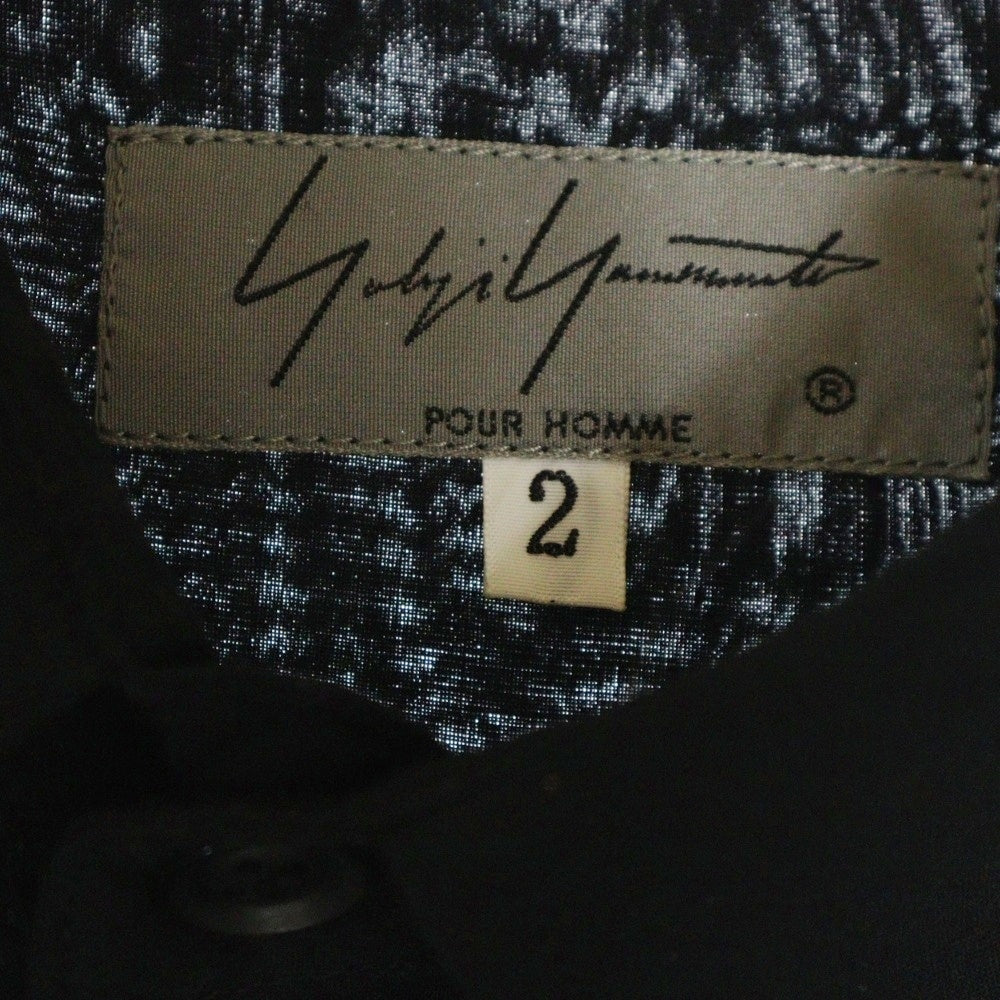 Yohji Yamamoto POUR HOMME(ヨウジヤマモト プールオム) 20SS レーヨン シアー ロング 長袖シャツ ブラック HN-B09-201