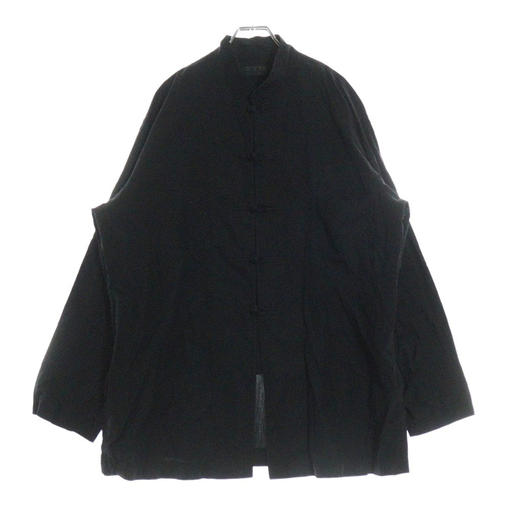 s'yte(サイト) BROAD CHINA SHIRT ブロード チャイナ 長袖シャツ ブラック UB-B18-080