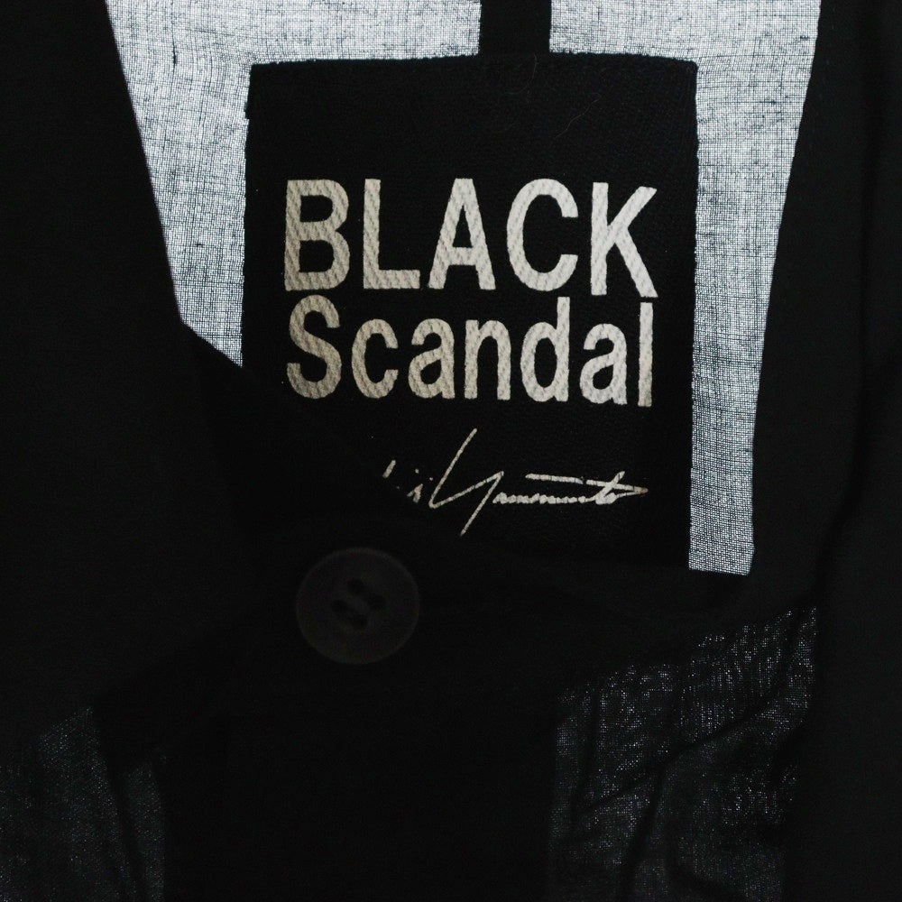 BLACK Scandal Yohji Yamamoto(ブラックスキャンダルヨウジヤマモト) 20AW アームプリント レーヨン ロング 長袖シャツ ブラック HR-B77-888