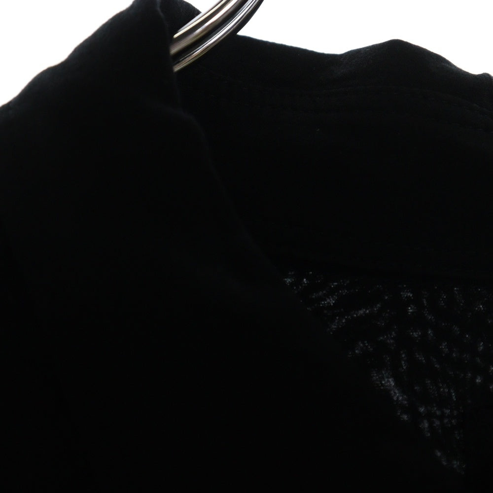 BLACK Scandal Yohji Yamamoto(ブラックスキャンダルヨウジヤマモト) 20SS バンダナ山本 アートプリント レーヨン ロング 長袖シャツ ブラック NN-B86-821