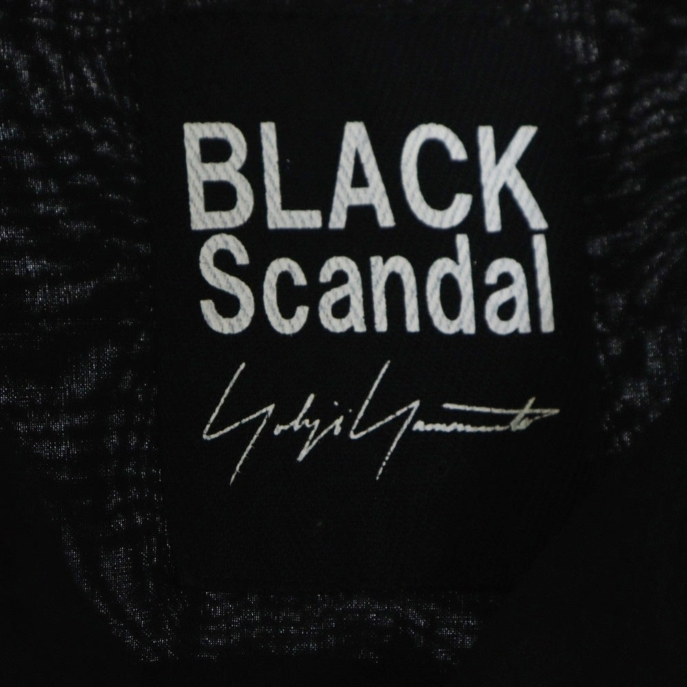 BLACK Scandal Yohji Yamamoto(ブラックスキャンダルヨウジヤマモト) 20SS バンダナ山本 アートプリント レーヨン ロング 長袖シャツ ブラック NN-B86-821