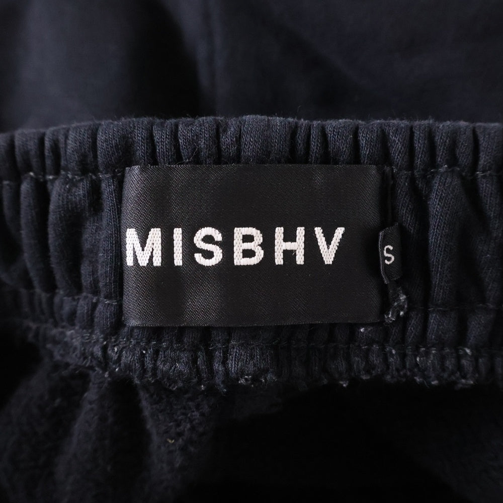 MISBHV(ミスビヘイブ) フロントロゴプリント スウェットジョガーパンツ イージーパンツ ブラック 912618