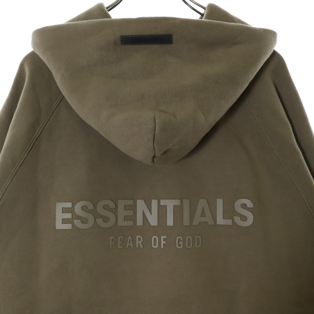 FEAR OF GOD ESSENTIALS(フィアオブゴッド エッセンシャルズ) バックロゴプリント プルオーバースウェットパーカー フーディー ブラウン