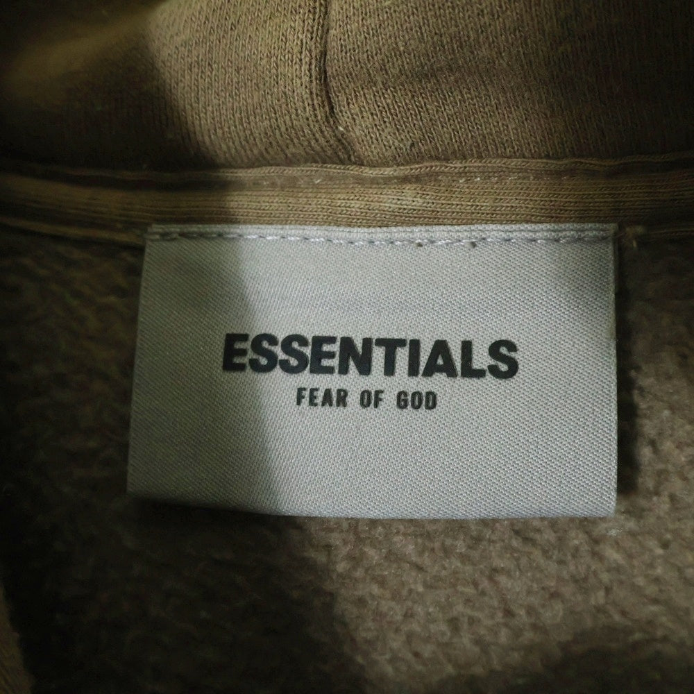 FEAR OF GOD ESSENTIALS(フィアオブゴッド エッセンシャルズ) バックロゴプリント プルオーバースウェットパーカー フーディー ブラウン