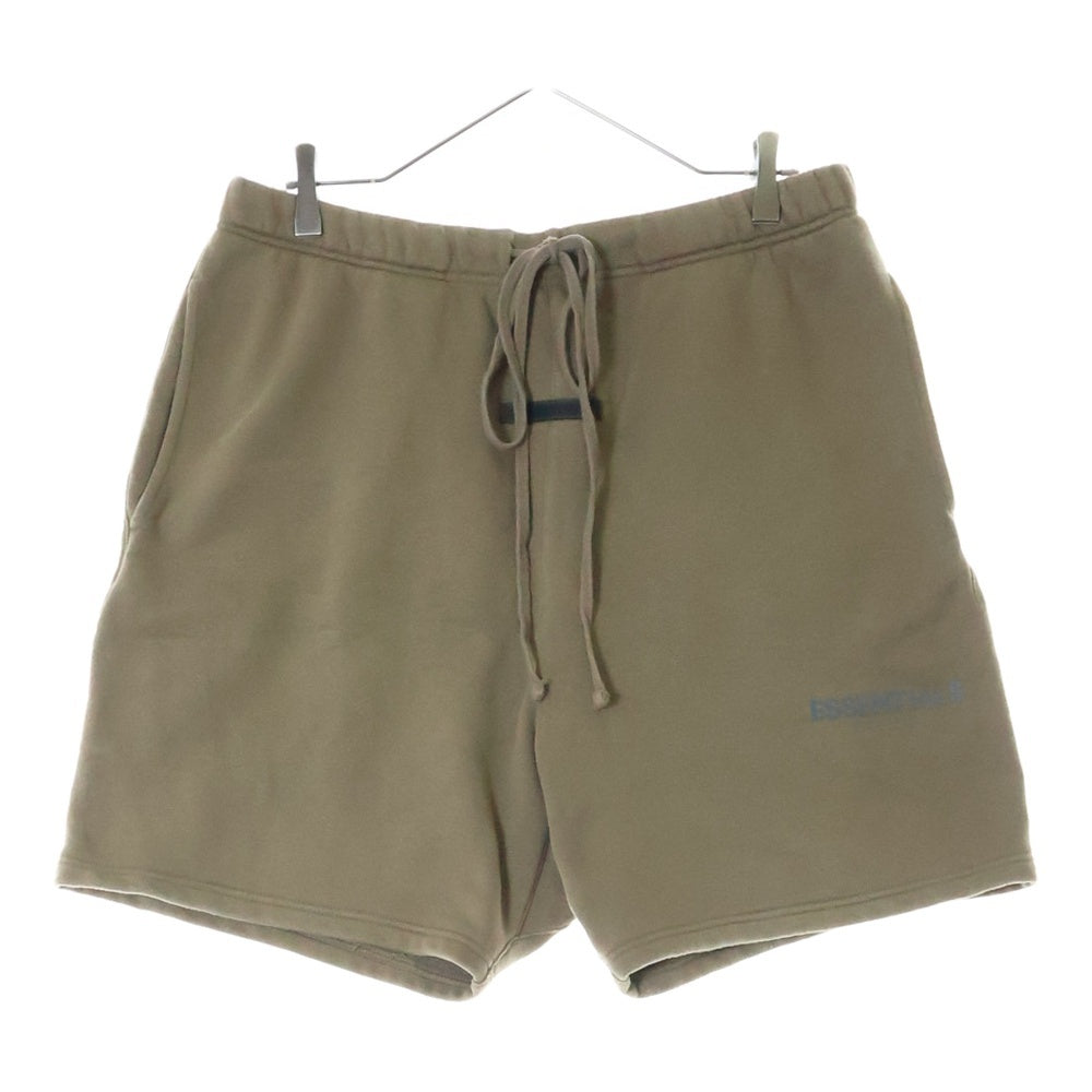 FEAR OF GOD ESSENTIALS(フィアオブゴッド エッセンシャルズ) フェルトロゴ スウェットハーフパンツ イージーパンツ スウェット ブラウン