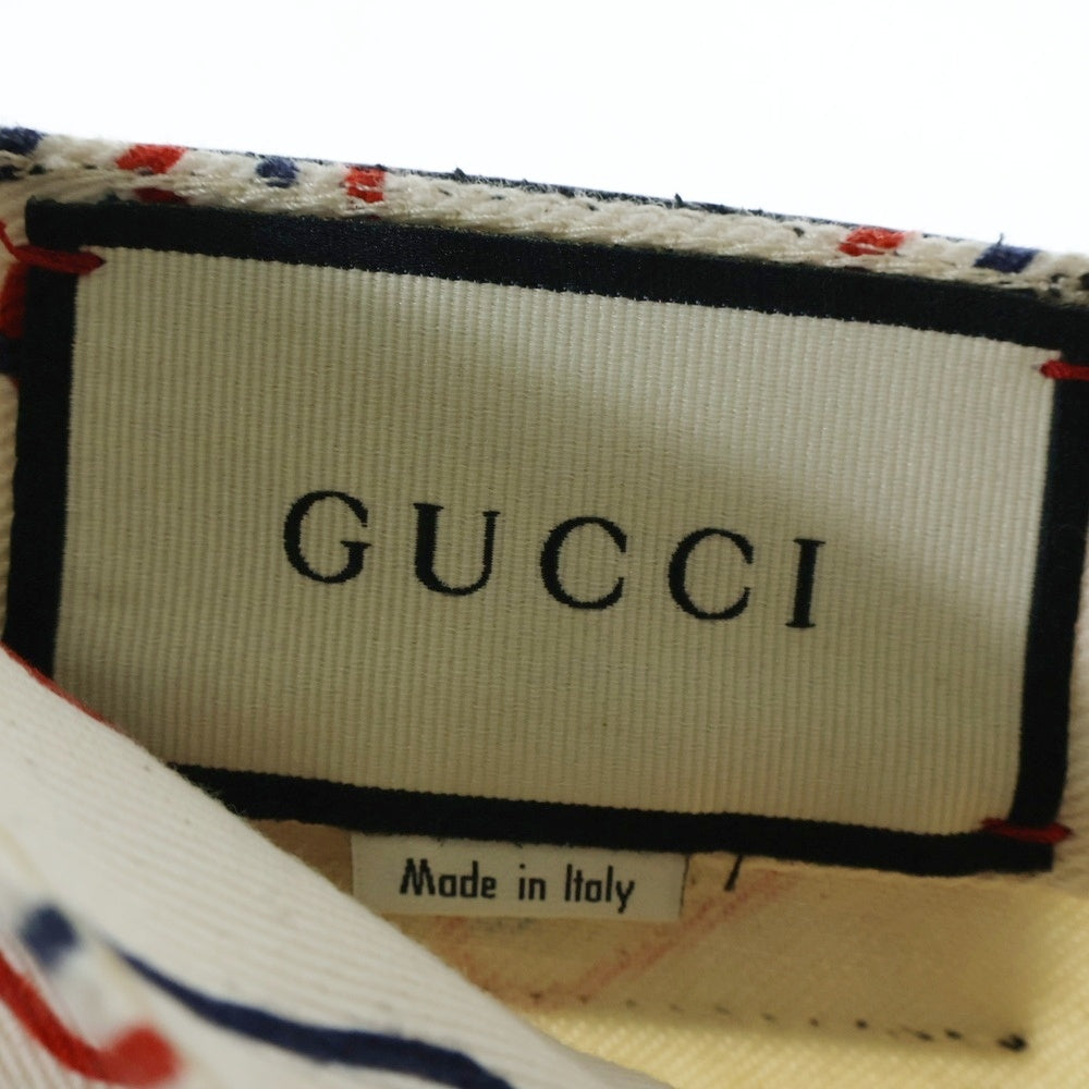 GUCCI(グッチ) インターロッキングG GGロゴ総柄 デニムショートパンツ ハーフパンツ ホワイト 544688-XDAQ0