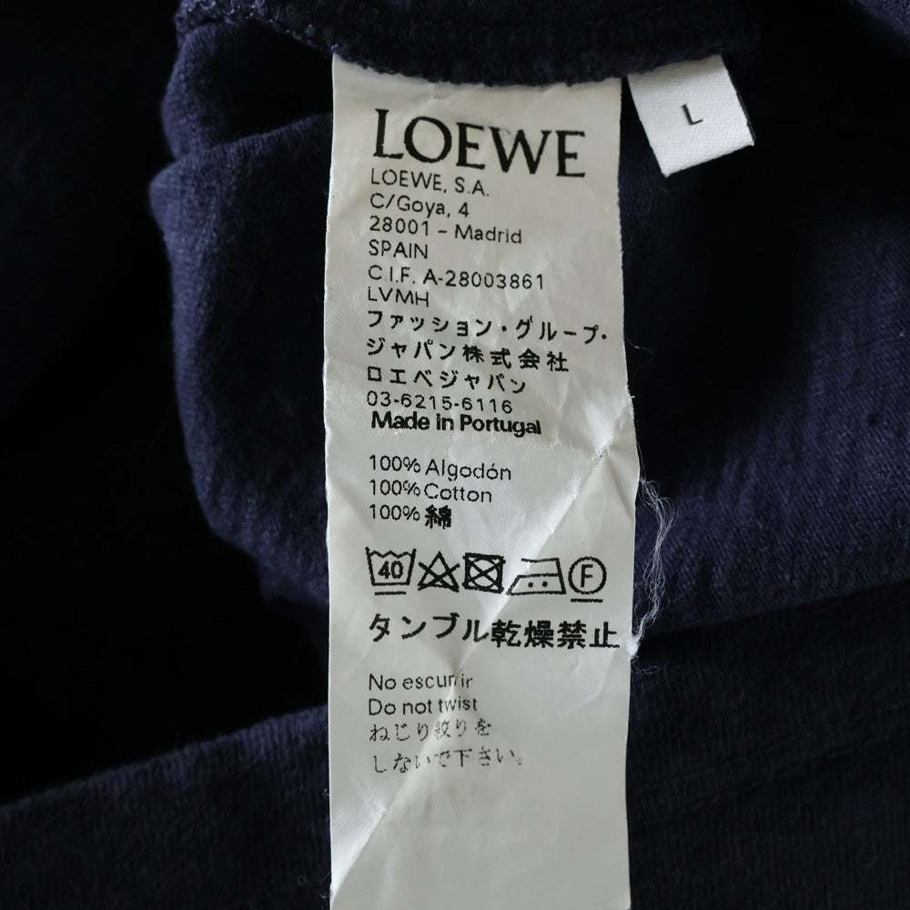 LOEWE(ロエベ) EYE NATURE PRINTED T-SHIRT アイ ネイチャー プリンテッド クルーネック半袖Tシャツ カットソー ネイビー H6199970CR
