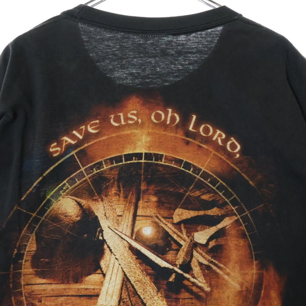 VINTAGE(ヴィンテージ) AMON AMARTH アモン アマース 両面プリント クルーネック 半袖 Tシャツ カットソー ブラック