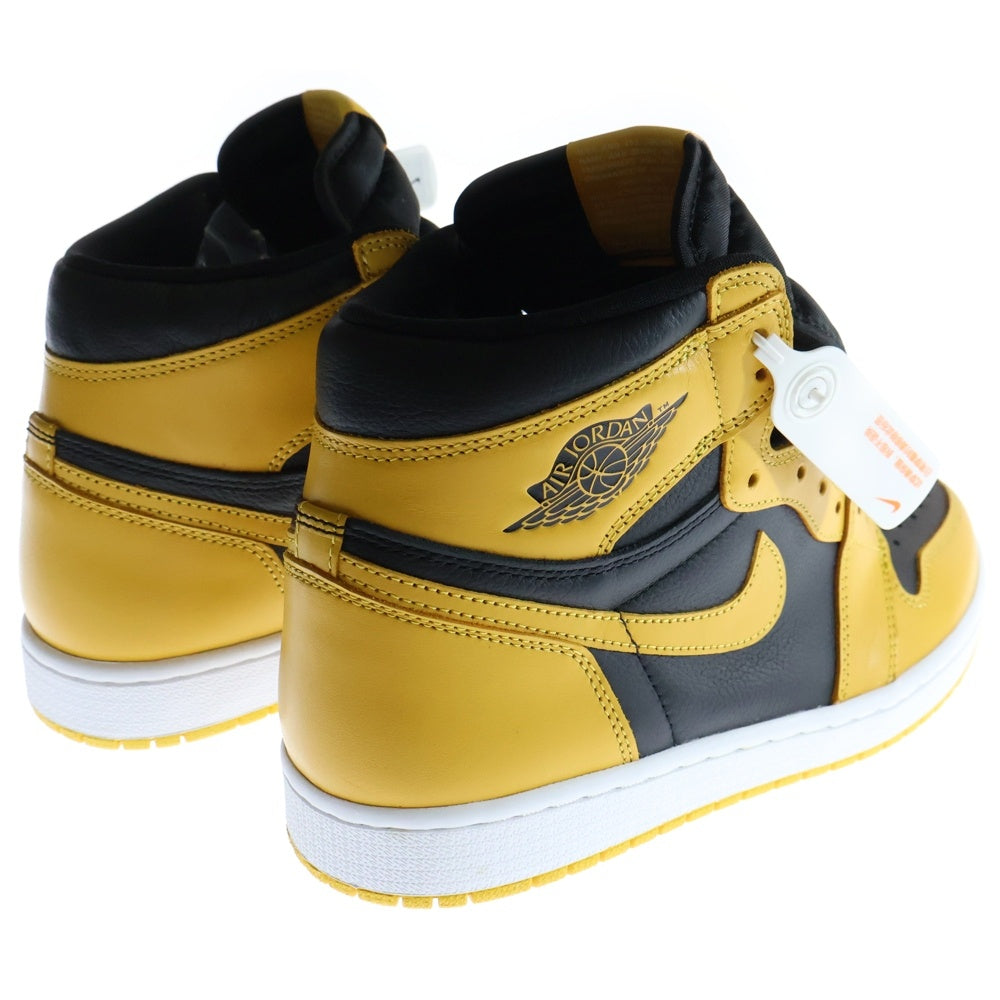 NIKE(ナイキ) AIR JORDAN1 RETRO HIGH OG POLLEN エアジョーダン 1 レトロ パラン ハイカットスニーカー ブラック/イエロー US10/28cm 555088-701
