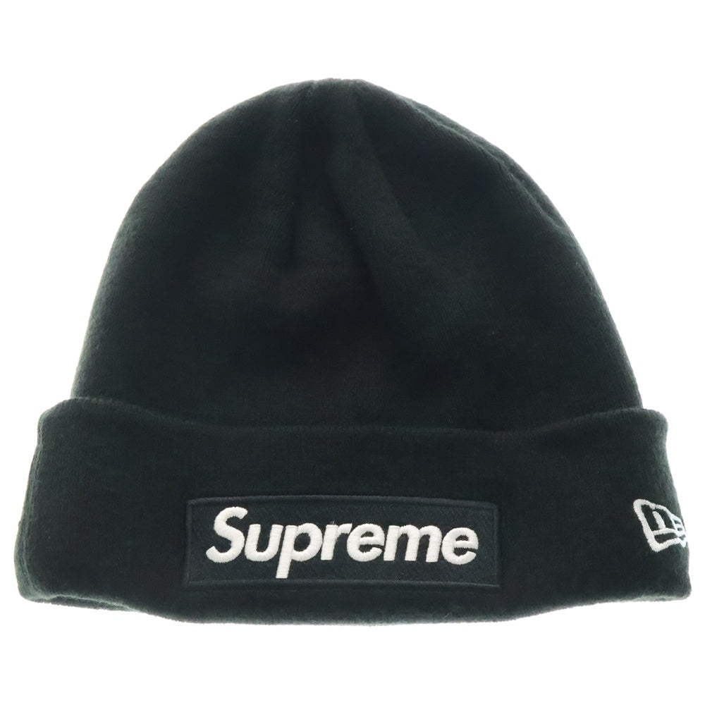 SUPREME(シュプリーム) 23AW ×New Era Box Logo Beanie ニューエラ ボックスロゴ ニットビーニー 帽子 ブラック
