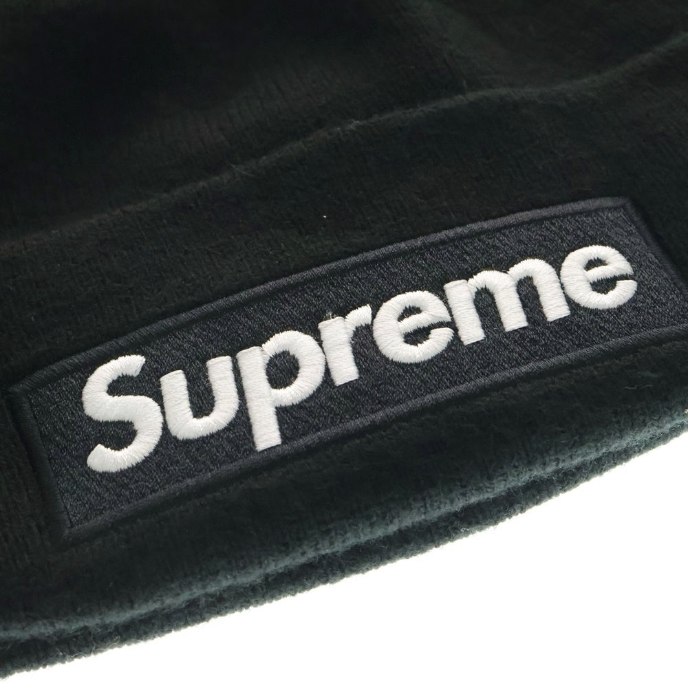 SUPREME(シュプリーム) 23AW ×New Era Box Logo Beanie ニューエラ ボックスロゴ ニットビーニー 帽子 ブラック