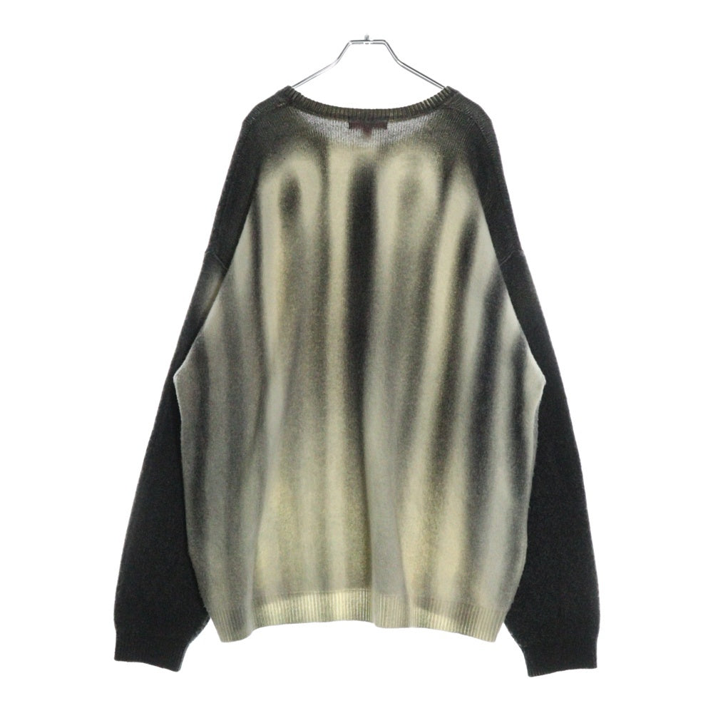 SUPREME(シュプリーム) 23AW Blurred Logo Sweater ブラードロゴ ウール混ニットセーター ベージュ/グレー