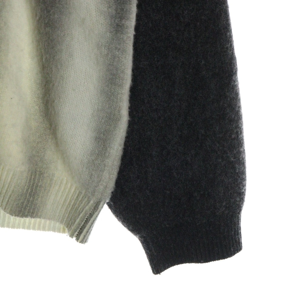 SUPREME(シュプリーム) 23AW Blurred Logo Sweater ブラードロゴ ウール混ニットセーター ベージュ/グレー