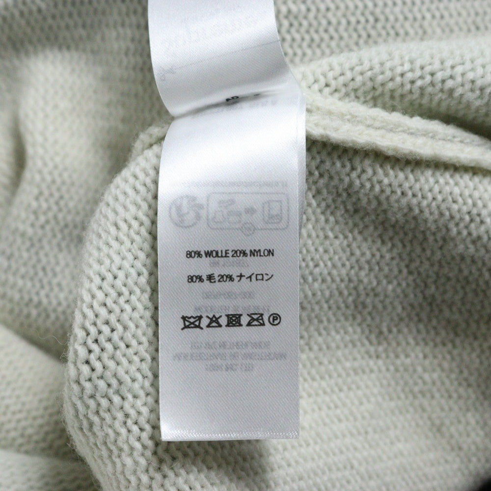 SUPREME(シュプリーム) 23AW Blurred Logo Sweater ブラードロゴ ウール混ニットセーター ベージュ/グレー