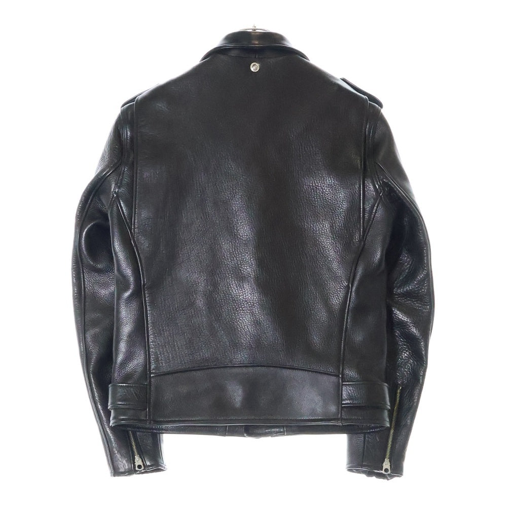 BOOTES(ボーテス) ARCTURUS DOUBLE RIDERS JACKET アークトゥルス エポレット付 ステアハイド レザーダブルライダースジャケット ブラック bts-arcturus-b