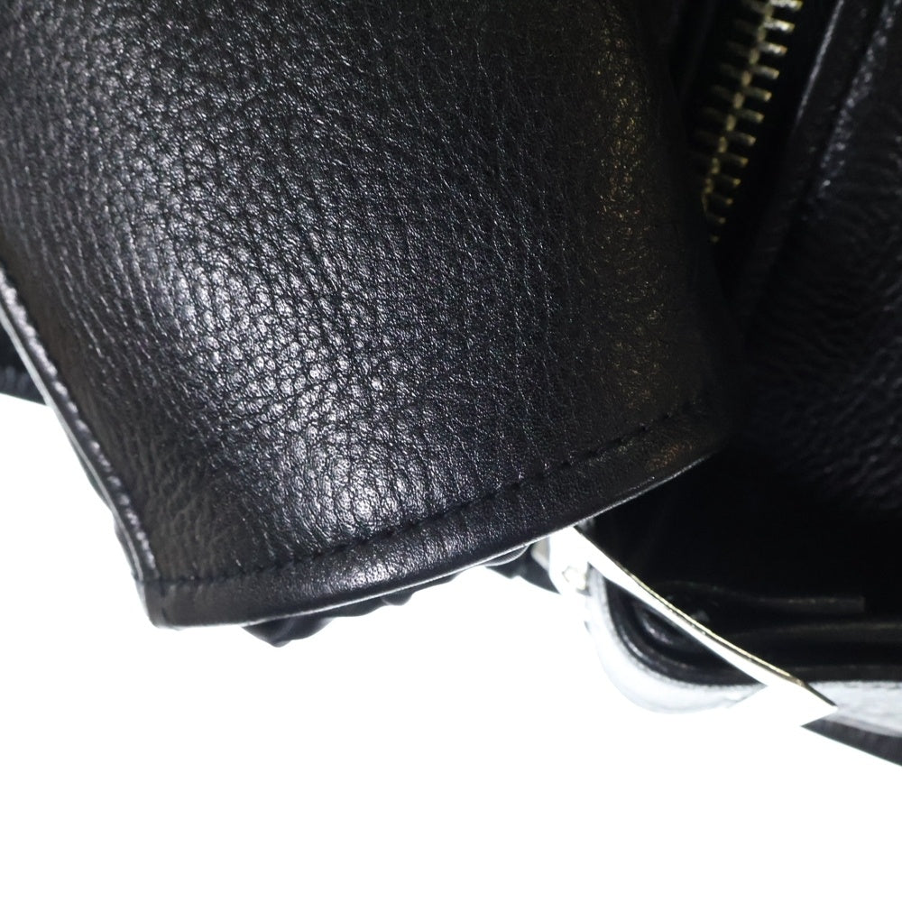 BOOTES(ボーテス) ARCTURUS DOUBLE RIDERS JACKET アークトゥルス エポレット付 ステアハイド レザーダブルライダースジャケット ブラック bts-arcturus-b
