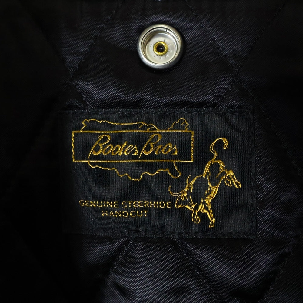 BOOTES(ボーテス) ARCTURUS DOUBLE RIDERS JACKET アークトゥルス エポレット付 ステアハイド レザーダブルライダースジャケット ブラック bts-arcturus-b