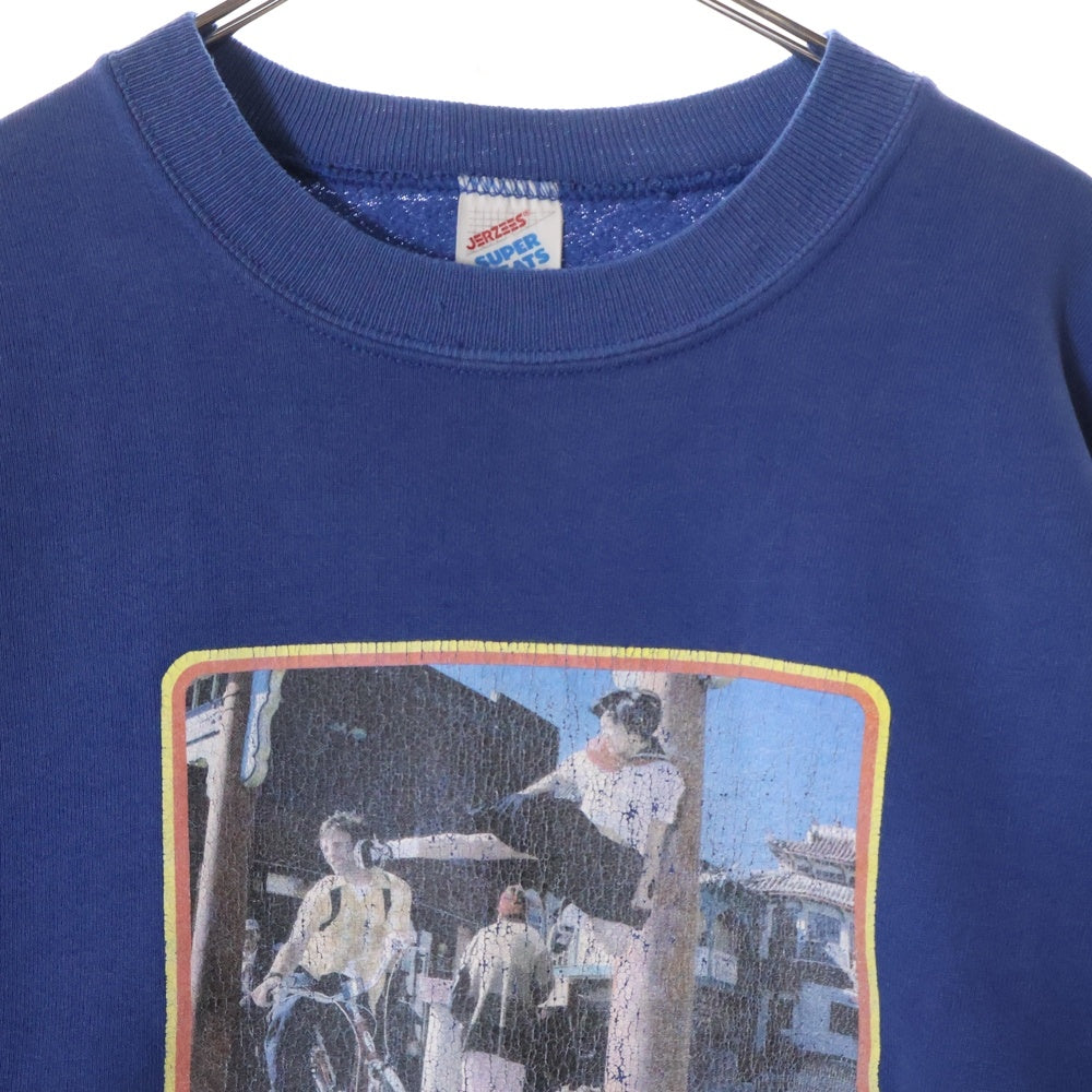 VINTAGE(ヴィンテージ) 90S VINTAGE HOOK-UPS KARATE KID SWEATSHIRT ヴィンテージ フックアップス ジェルミクライン 空手キッド プリントスウェットトレーナー ブルー
