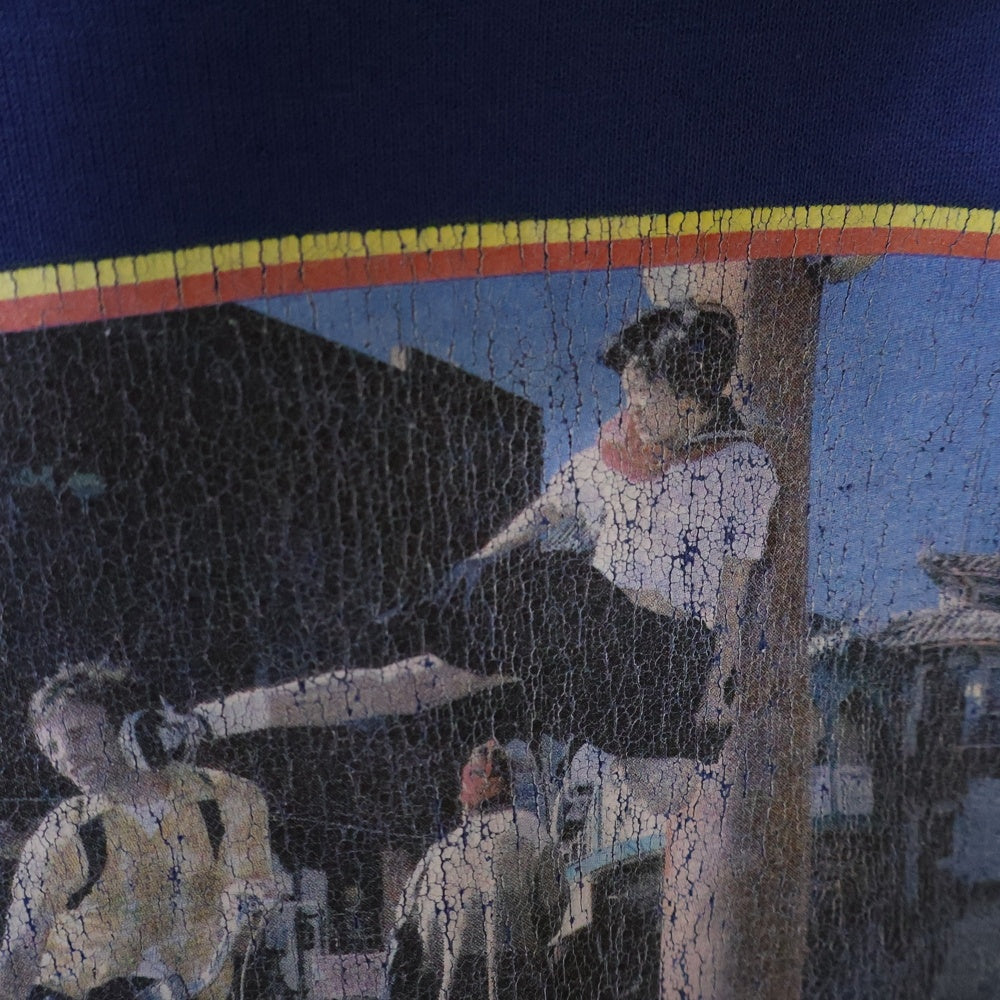 VINTAGE(ヴィンテージ) 90S VINTAGE HOOK-UPS KARATE KID SWEATSHIRT ヴィンテージ フックアップス ジェルミクライン 空手キッド プリントスウェットトレーナー ブルー
