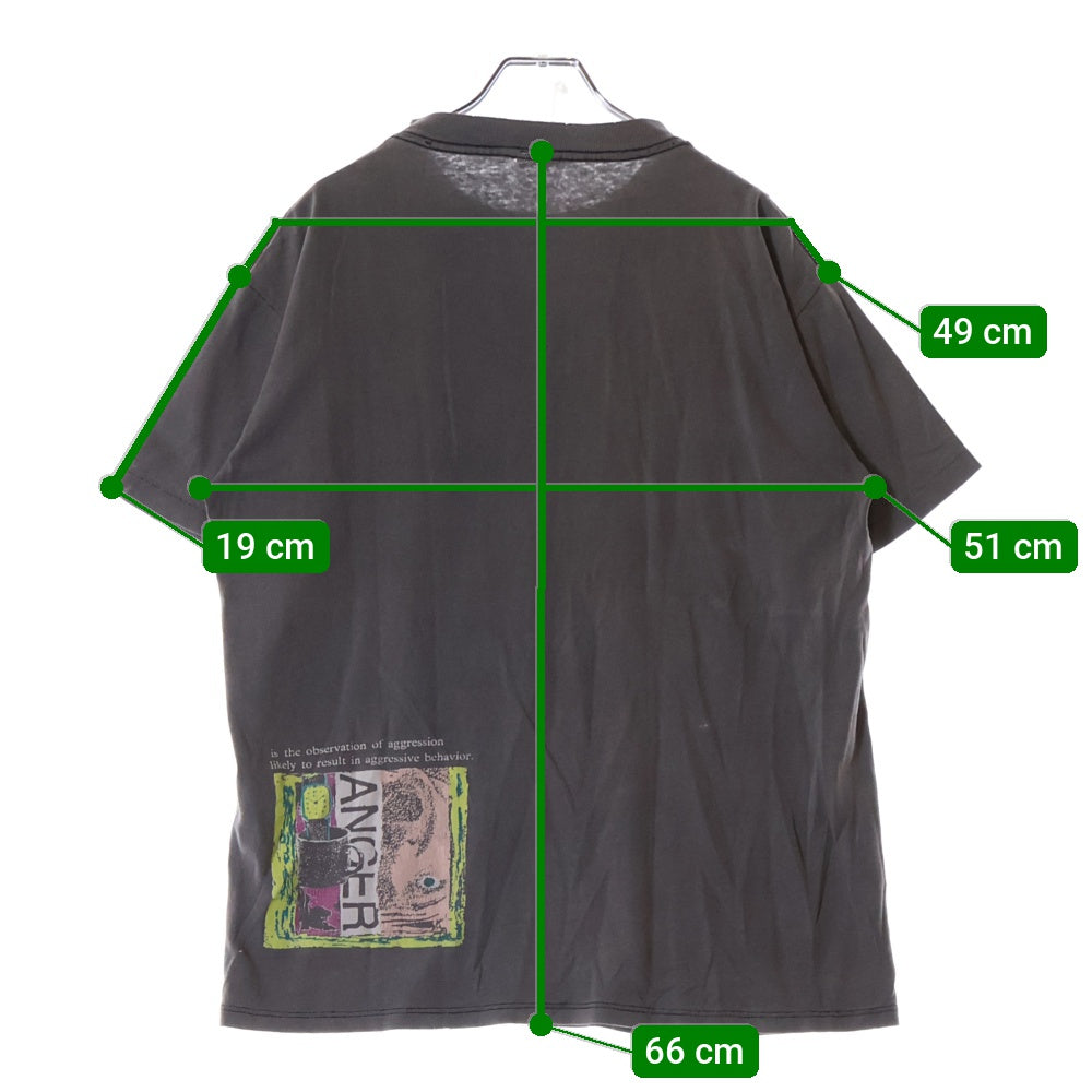 VINTAGE(ヴィンテージ) 90S VINTAGE ANARCHIC ADJUSTMENT TEE ヴィンテージ アナーキックアジャストメント MILLERタグ 両面プリントTシャツ 半袖クルーネックカットソー グレー