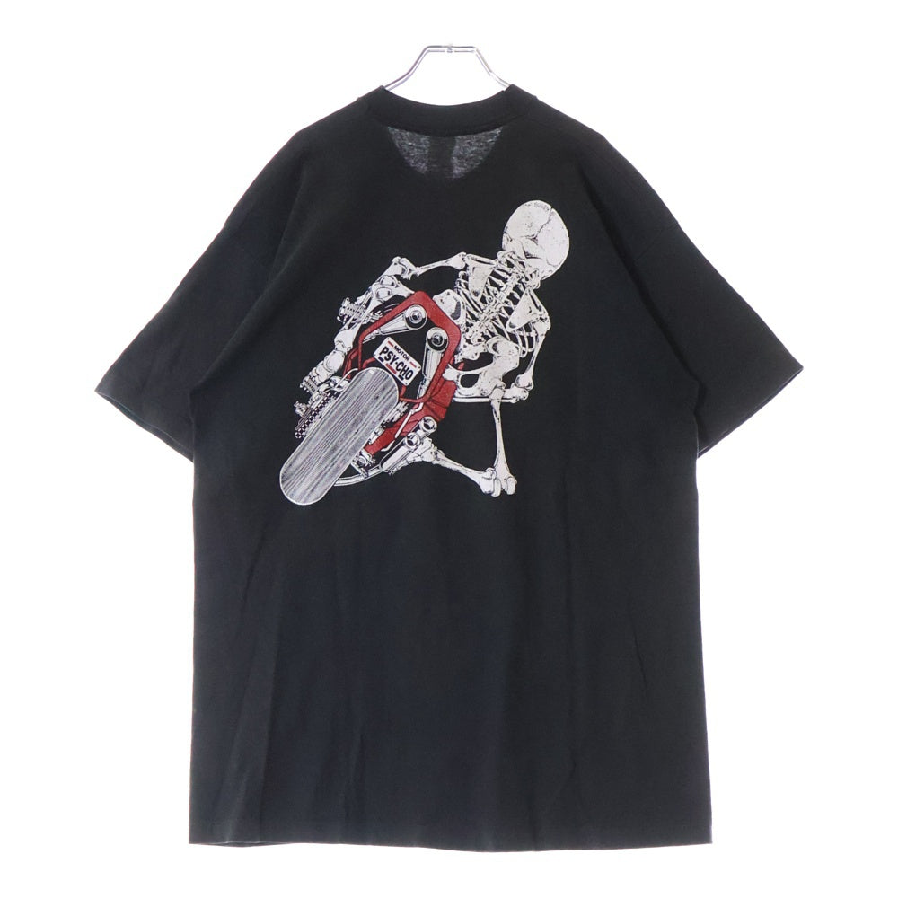 VINTAGE(ヴィンテージ) 90S VINTAGE MOTOR PSYCHO BAND TEE ヴィンテージ モーターサイコ フルーツタグ 両面スカルプリントTシャツ 半袖クルーネックカットソー ブラック