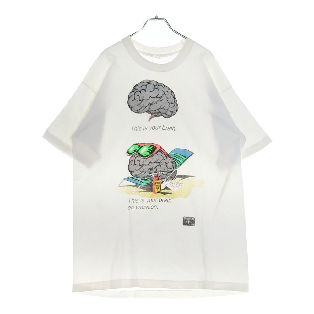 VINTAGE(ヴィンテージ) 90S VINTAGE BRAIN TEE ヴィンテージ ブレインプリントTシャツ 半袖クルーネックカットソー ホワイト