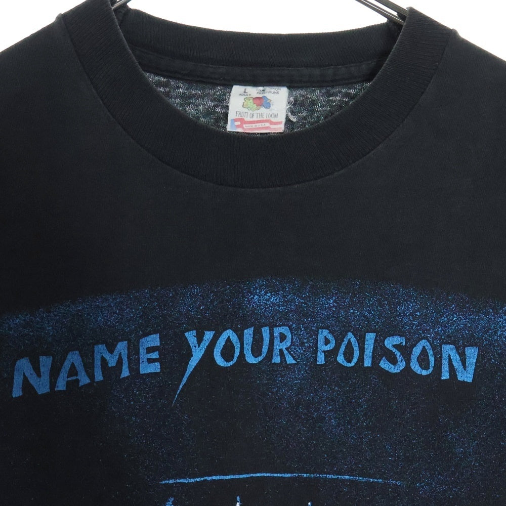 VINTAGE(ヴィンテージ) 90S VINTAGE NAME YOUR POISON TEE ヴィンテージ ネームユアーポイズン FRUITSタグ スカルプリントTシャツ 半袖クルーネックカットソー ブラック