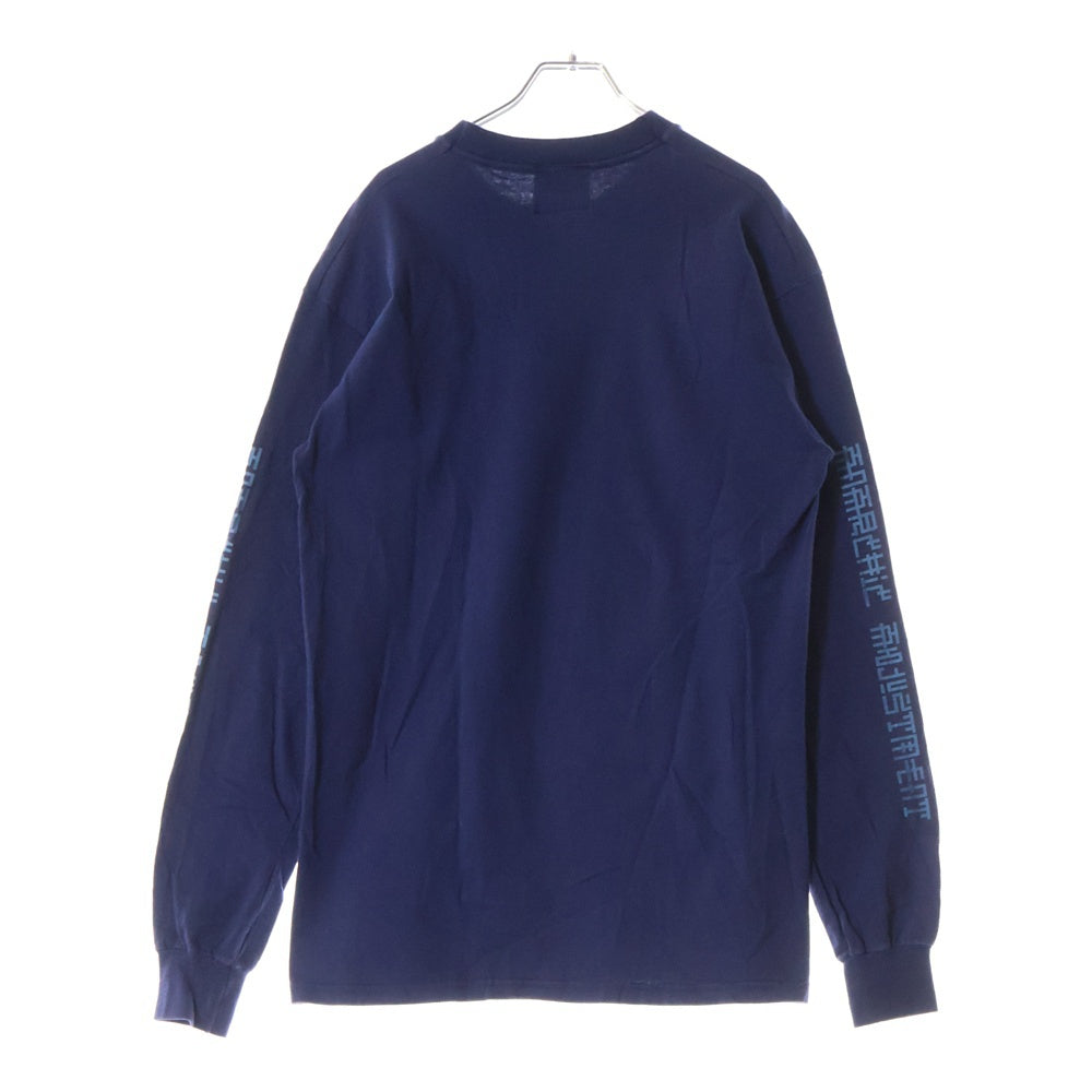 VINTAGE(ヴィンテージ) 90S VINTAGE ANARCHIC ADJUSTMENT L/S TEE アームプリント イラストプリントTシャツ 長袖クルーネックカットソー ネイビー