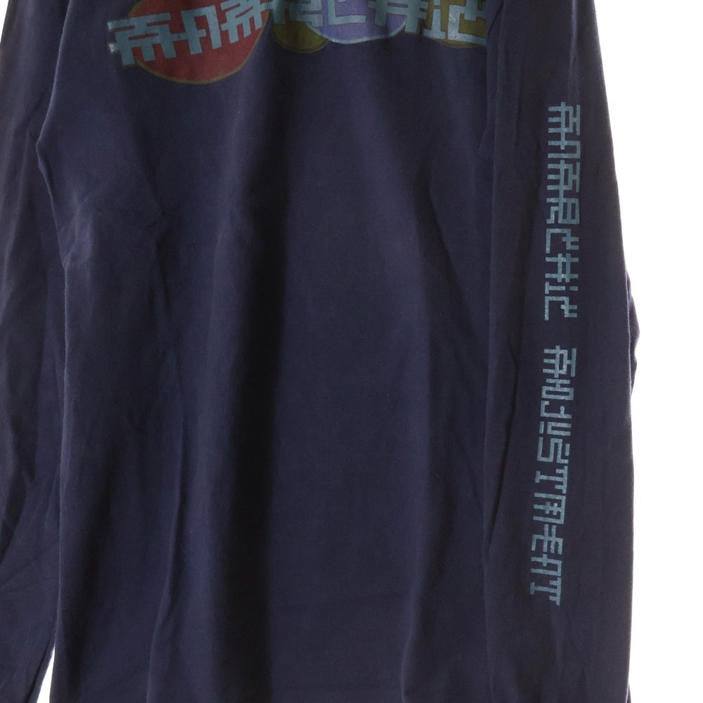 VINTAGE(ヴィンテージ) 90S VINTAGE ANARCHIC ADJUSTMENT L/S TEE アームプリント イラストプリントTシャツ 長袖クルーネックカットソー ネイビー