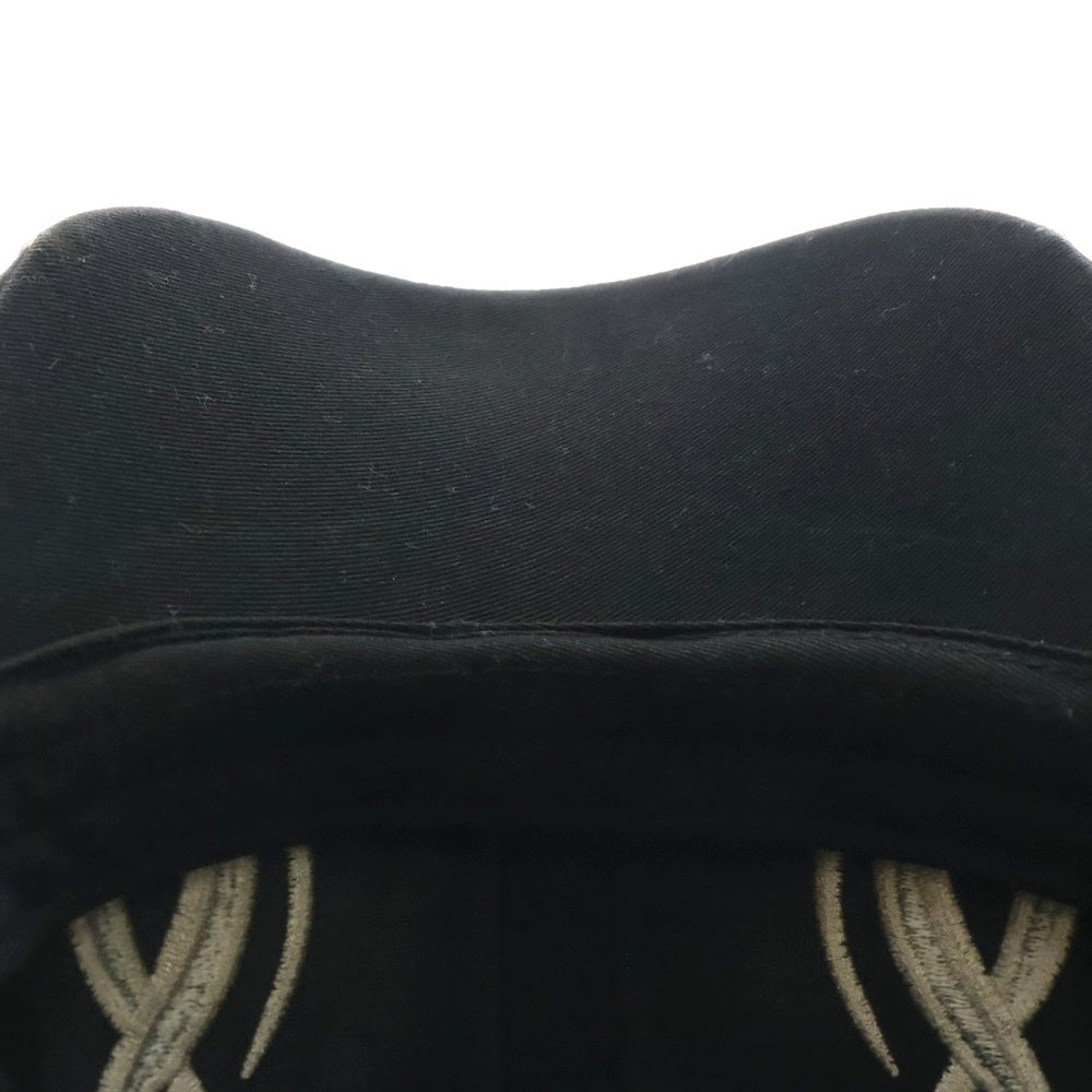 Yeezy Gap Engineered by Balenciaga(イージー ギャップ エンジニアードバイ バレンシアガ) FLAME CAP ファイヤー刺繍 ベースボールキャップ 帽子 ブラック 470902-00-1